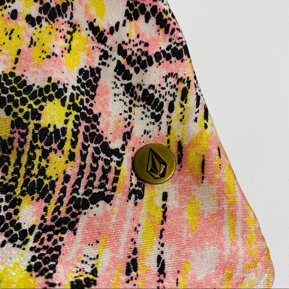 VOLCOM ruffled tulle front one piece bathing suit - Picture 4 of 7